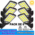 SolarGuard™ – Lampes solaires LED d’extérieur avec détecteur de mouvement (lot de 6)